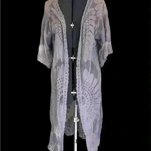 Rebellion gray spring summer coverup women large - Picture 1 of 7